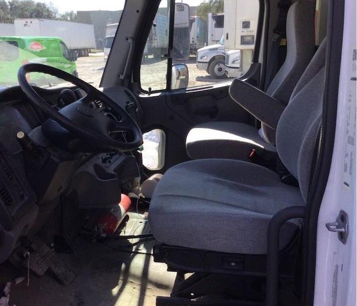 Clean interior cab for commercial vehicle