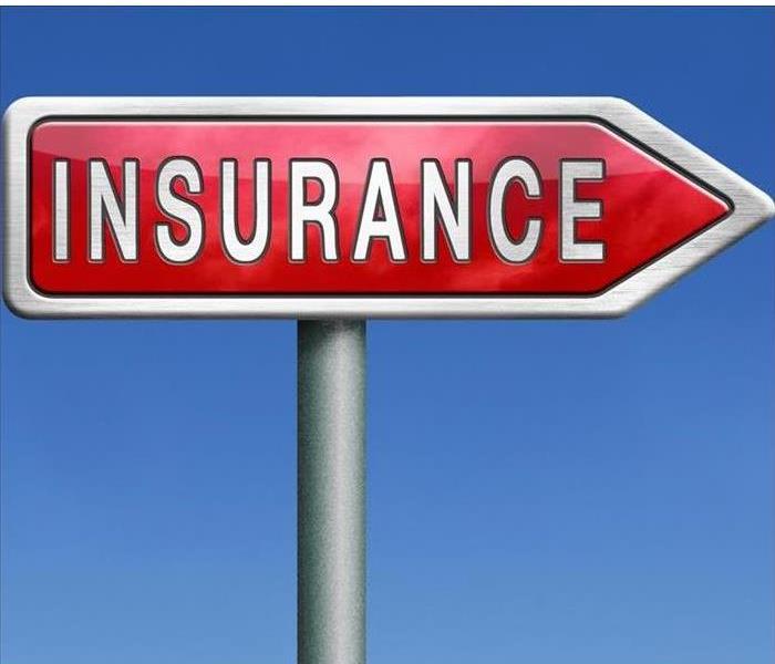 'Insurance sign' against blue sky